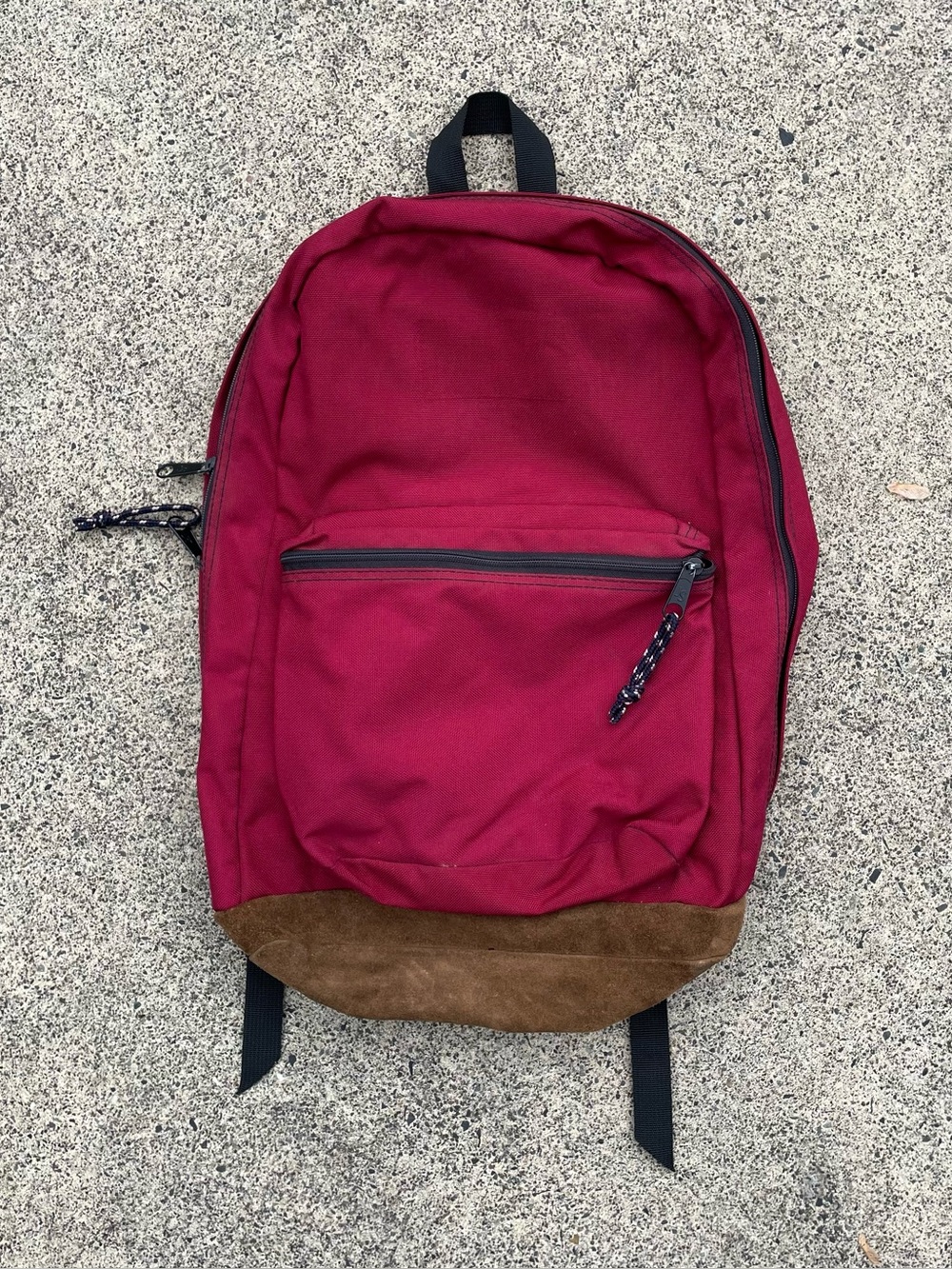 Vintage 90s Jansport leather bottom backpack
